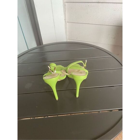 New Lulus Lianya Green Ankle Strappy Wrap Stiletto Shoes Size 7 - Picture 7 of 11